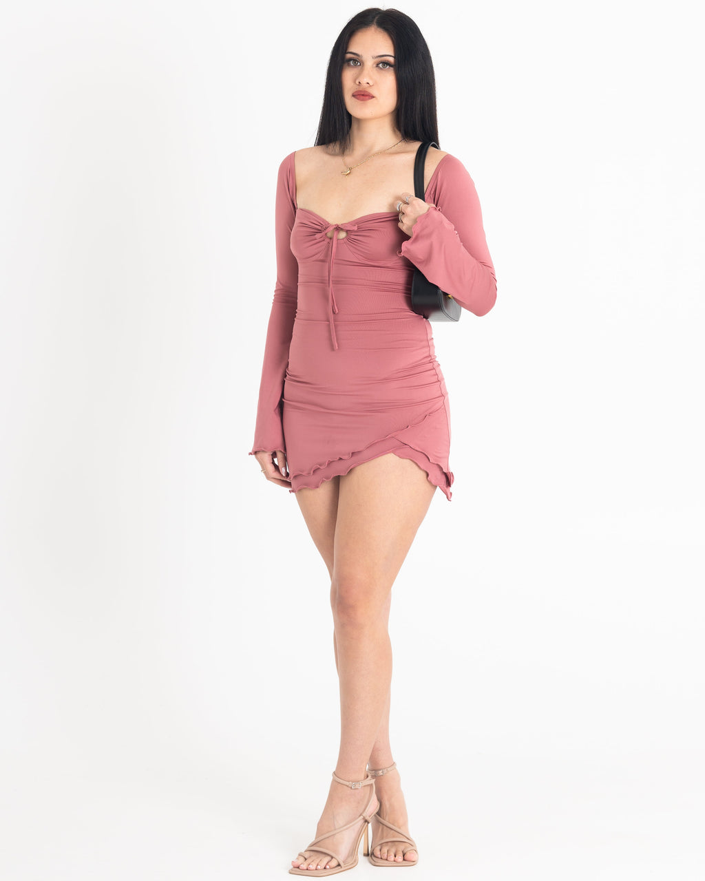 Vanessa Mini Dress in Rose