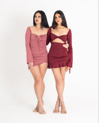 Vanessa Mini Dress in Rose