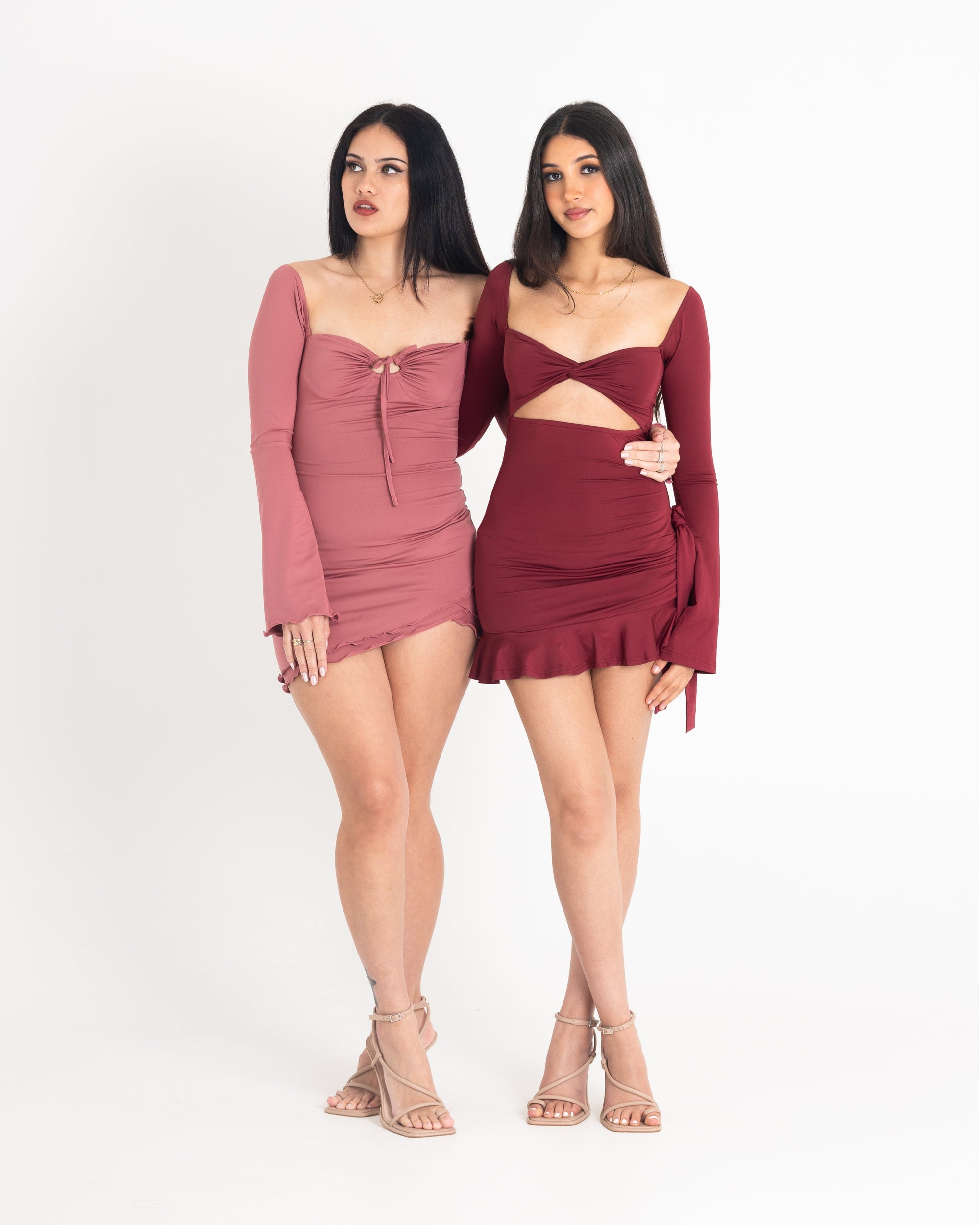 Vanessa Mini Dress in Rose