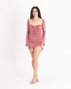 Vanessa Mini Dress in Rose